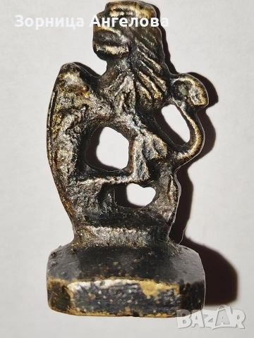 Стар месингов печат, тегло 11 грама, височина 3 см. 