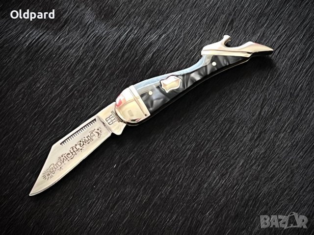 Колекционерски, удобен сгъваем джобен нож Small Leg Knife Midnight. RR960