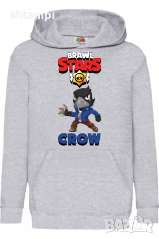 Детски Суитчър/Суитшърт Crow 1,,Brawl Stars,Игра,Подарък,Изненада,Забавление,Рожден Ден, снимка 2 - Детски анцузи и суичери - 38314269