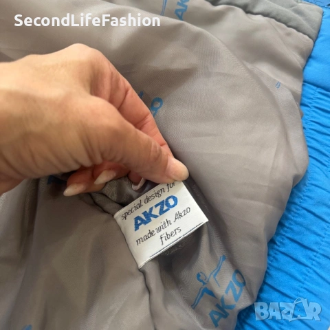 Винтидж яке Akzo от 80-те години, 20-годишен юбилей, мъжко свалящи се ръкави размер L, снимка 4 - Якета - 53342279