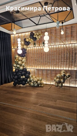 Златен кръг арка за украса 2,5 м, снимка 1