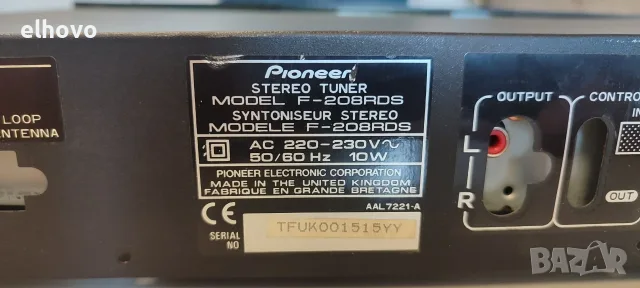 Стерео тунер Pioneer F-208RDS, снимка 3 - Ресийвъри, усилватели, смесителни пултове - 55921807