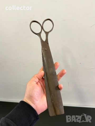 Голяма кована абаджийска ножица. №8092, снимка 5 - Антикварни и старинни предмети - 54192848