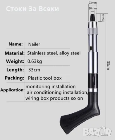 Ръчен пистолет за стоманени пирони пистолет за нитове инструмент за бетонна стена, снимка 14 - Други инструменти - 49422842