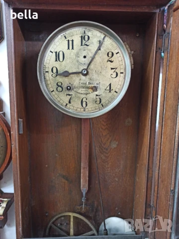 Много стар контролен часовник Fried.Ernst Benzing.Датиран от 1911 год., снимка 4 - Антикварни и старинни предмети - 50927898