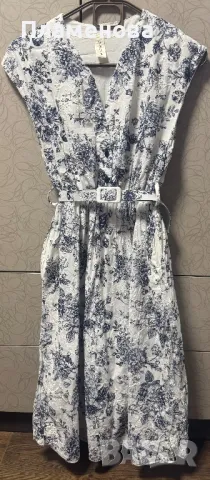 Рокля с рязана бродерия - М, L, снимка 3 - Рокли - 48911520