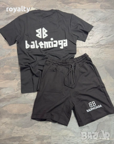 Balencaga Нов Мъжки Летен Къс Екип 