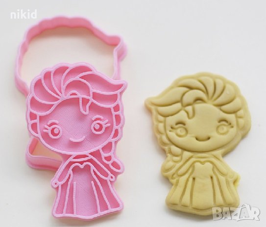 Елза Анна Олаф Замръзналото Кралство Frozen пластмасов резец форма фондан тесто бисквитки, снимка 4 - Форми - 31361231