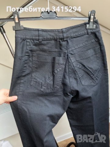 Черен тънък панталон, снимка 2 - Панталони - 37094904