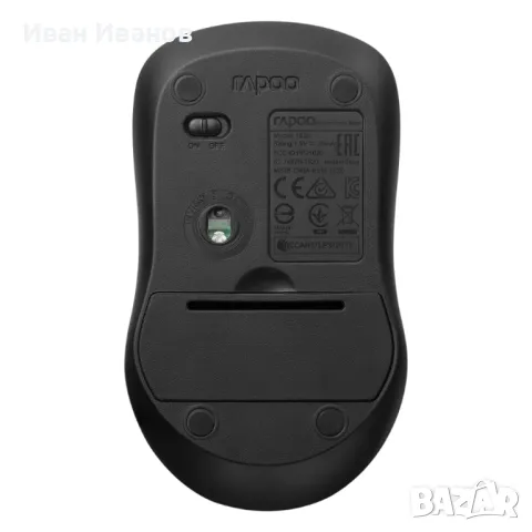 Безжична оптична мишка RAPOO 1680, Тиха, 2.4Ghz, Черна, снимка 3 - Клавиатури и мишки - 48474946