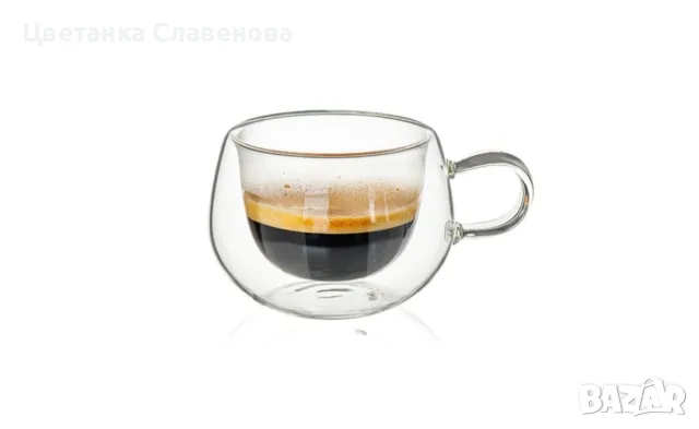 Чаши за еспресо с дръжка Luigi Ferrero - Caffeina FR-8016, 95 мл, 2 броя, снимка 3 - Чаши - 54367246