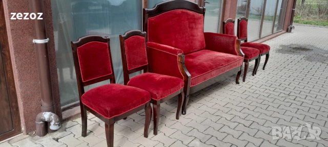 Канапе и столове ретро , снимка 2 - Дивани и мека мебел - 52271206