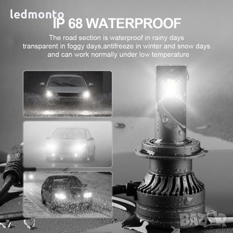 ЛЕД КРУШКИ SMART PLUS V2 H7 H4 HB4 HB4 LED CREE XPG, снимка 4 - Части - 35121686