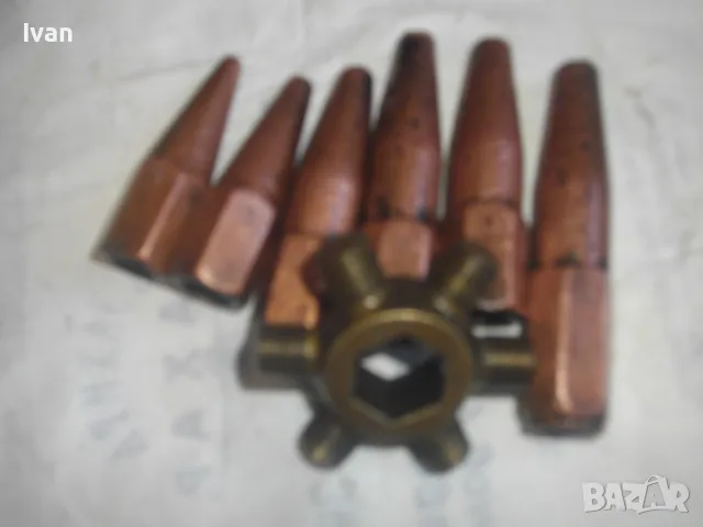 6 броя Оригинални немски контактни дюзи за оксиженна горелка газо-кислородно-ацетиленово заваряване, снимка 15 - Други инструменти - 47374913