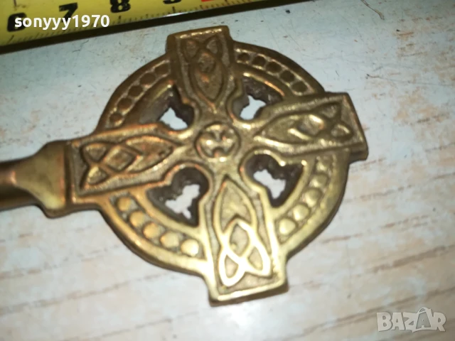 НОЖ ЗА КОЛЕКЦИЯ ПИСМА-МЕД МЕСИНГ-ВНОС ФРАНЦИЯ 1507250951, снимка 9 - Антикварни и старинни предмети - 51024202