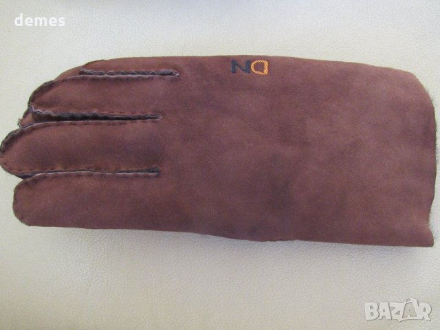 Мъжки кожени кафяви ръкавици, нови 