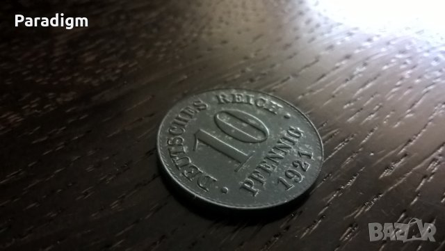 Райх монета - Германия - 10 пфенига | 1921г.