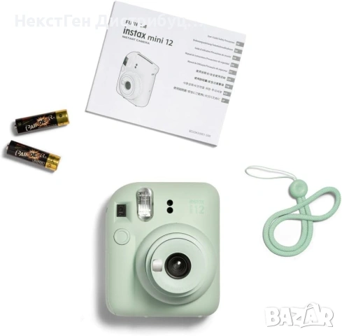 Fujifilm Instax Mini 12 Green Instant Camera | Нов | 24м Гаранция, снимка 5 - Фотоапарати - 53948262
