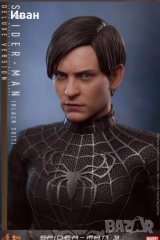 Hot Toys Spider-Man 3 (Black Suit) Deluxe 1/6th/ Спайдър - мен симбиотичен лукс издание, снимка 5 - Колекции - 47223401