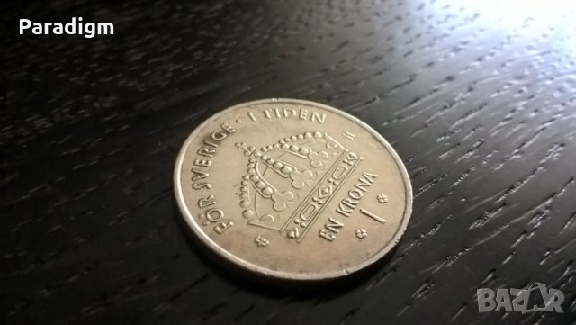 Mонета - Швеция - 1 крона | 2003г.