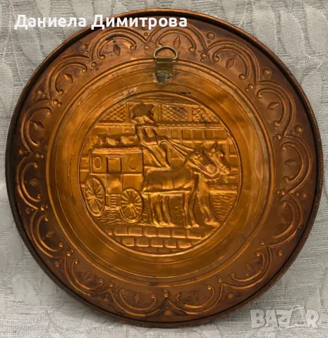 Медна чиния, снимка 4 - Други ценни предмети - 50405795