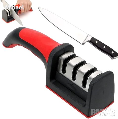 Ръчно точило за ножове и ножици 3в1, снимка 1 - Аксесоари за кухня - 42792608