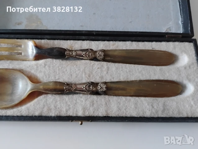 прибори за сервиране от рог, снимка 2 - Антикварни и старинни предмети - 51376740