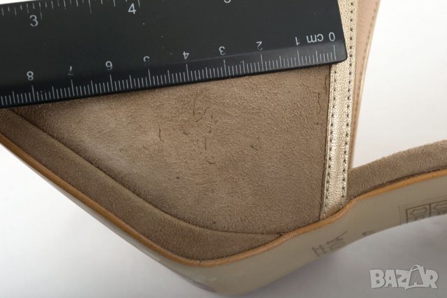 Дамски велурени сандали в цвят капучино и златисто марка Peperuna - 37, снимка 10 - Сандали - 31774952