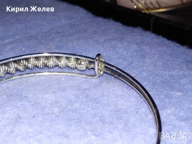 ФИНА ФИЛИГРАНЕН ТИП СРЕБРИСТА СТОМАНЕНА ХЕНД МЕЙД ГРИВНА 38007, снимка 6 - Гривни - 40867738