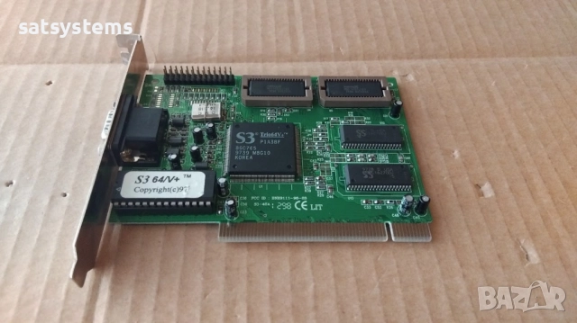 Видео карта S3 Trio 64V+ Trio S3-4SA 2MB PCI, снимка 5 - Видеокарти - 34077695