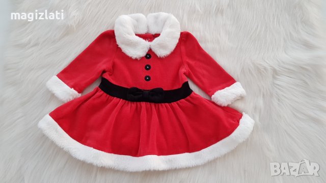 Коледна рокля 0-3 месеца, снимка 9 - Бебешки рокли - 42692771