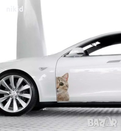 част от глава на коте самозалепващ стикер лепенка за стена прозорец мебел автомобил авто за декор, снимка 4 - Други - 30832144