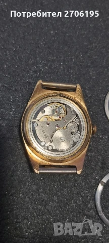 Винтидж руски позлатен механичен часовник Cornavin. Покритие 22 карата, снимка 10 - Мъжки - 51085092