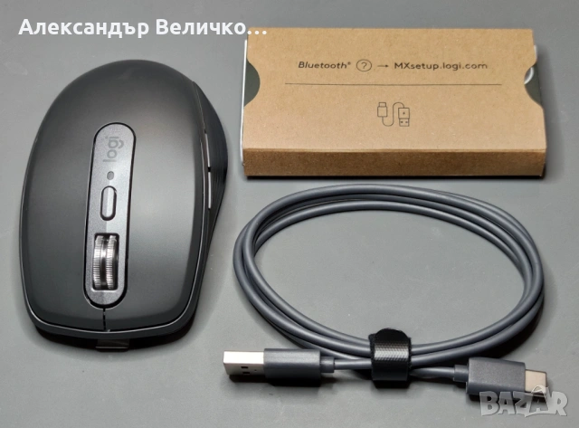 Мишка Logitech - MX Anywhere 3S, безжична, цвят graphite, снимка 3 - Клавиатури и мишки - 53169976