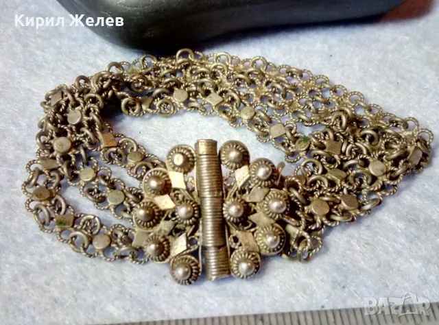 Стара ВЪЗРОЖДЕНСКА ФИЛИГРАННА ГРИВНА с ЩИФТ СРЕБРО ВИСОКА ПРОБА УНИКАЛНА КУЮМДЖИЙСКА ИЗРАБОТКА 48795