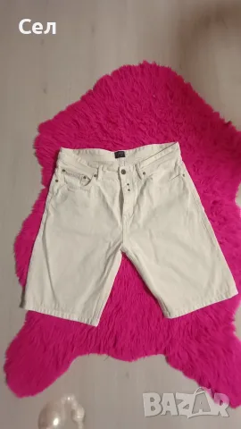 Бели мъжки къси панталони Pull &Bear  34н, снимка 2 - Къси панталони - 56507979
