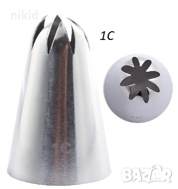 1C голям цвете накрайник за пош дюза шприц украса торта декор, снимка 2 - Аксесоари за кухня - 38978308