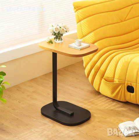 практична помощна масичка до диван – идеална за кафе, лаптоп и релакс, снимка 6 - Маси - 52892046