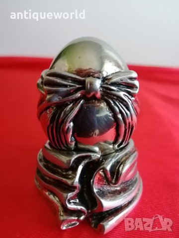 СРЕБЪРНО  Яйце с Поставка ,Сребро 925 ,129гр., снимка 2 - Антикварни и старинни предмети - 42648451