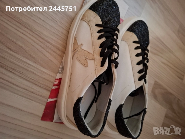 Кецове с брокат Dragonfly, естествена кожа, нови , снимка 7 - Кецове - 51686930