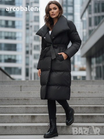 Дамско дълго ватирано зимно яке FAVI, 4цвята , снимка 10 - Якета - 53091074