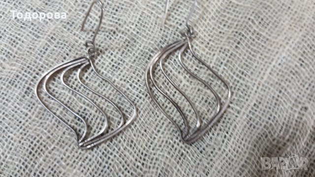 Сребърни обици, снимка 2 - Антикварни и старинни предмети - 31031048