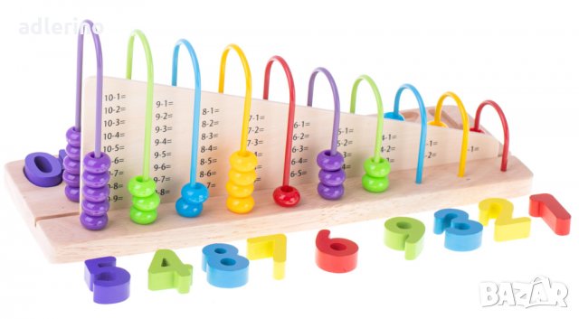 Дървен сортиращ абакус, дървено креативно сметало, сметало от дърво, снимка 6 - Образователни игри - 34402742