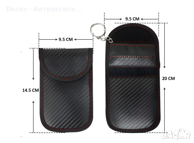 Калъф за ключове KEYLESS-GO RFID защита – блокиране на сигнал, карбон дизайн, снимка 2 - Аксесоари и консумативи - 54266874