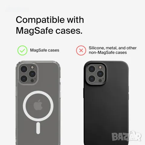 Зарядно устройство Belkin BoostCharge MagSafe, магнитна сгъваема стойка за безжично зареждане 15 W, снимка 11 - Безжични зарядни - 48225035