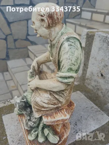 Красива масивна статуетка Обущаря със котката CAPODIMONTE., снимка 10 - Статуетки - 49565520