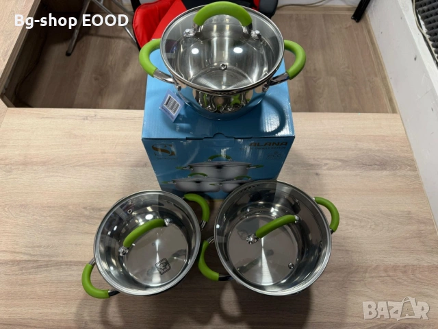 Комплект от 3 броя Премиум Тенджери Swissgold + Капаци, снимка 10 - Съдове за готвене - 54087311