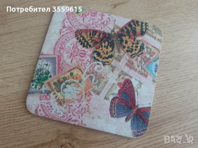 красива дървена подложка за чаша, от Португалия, снимка 1