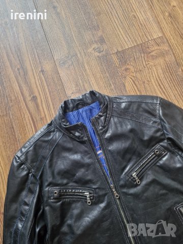 Страхотно мъжко кожено яке ROCKENBLUE,  естествена кожа,  размер  S , снимка 3 - Якета - 42361883