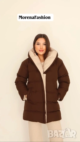 Дамско зимно двулицево яке, снимка 3 - Якета - 52591853